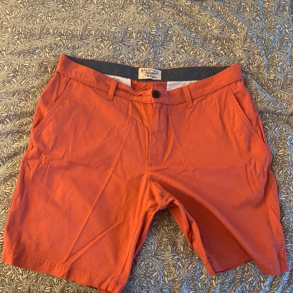Original Penguin coral chino shorts lightly worn